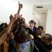 The Ypsilanti basketball team celebrates their 66-58 victory and division championship over Huron on Friday, March 8. Daniel Brenner I AnnArbor.com